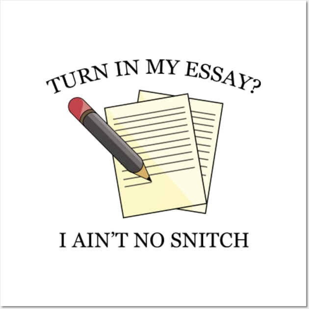 Turn In My Essay? Wall Art by VectorPlanet